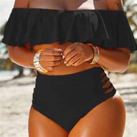 Rciityk Black Women S Bikini Sets Two Piece Push Up Swimsuit Bikini
