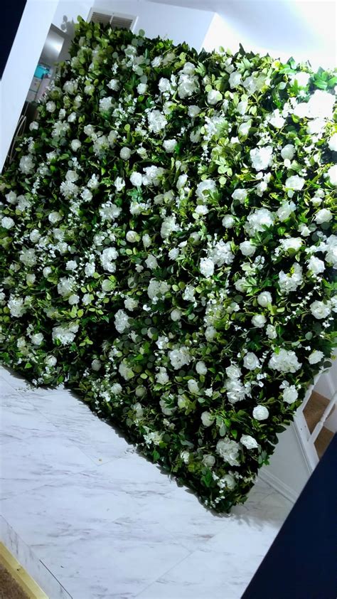 Greenery Flower Wall Backdrop Green /white | PKLux Party Rentals