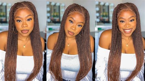 😍most Realistic Full And Affordable Braided Wig Knotless Glueless