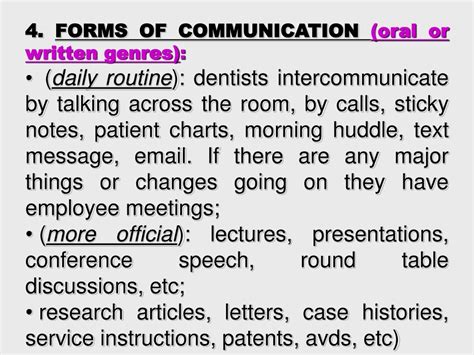 PPT - Communication in Dental Practice (channels and forms) PowerPoint