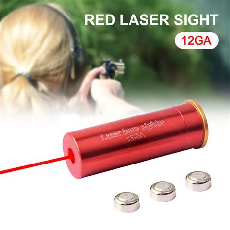 New 12ga Red Dot Laser Bore Sight 12 Gauge Cartridge Laser Gun Boresighter Uk Ebay