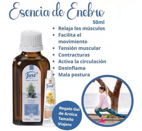 Esencia De Enebro 50ml Just Más Regalo Crema Tamaño Viajero Envío gratis