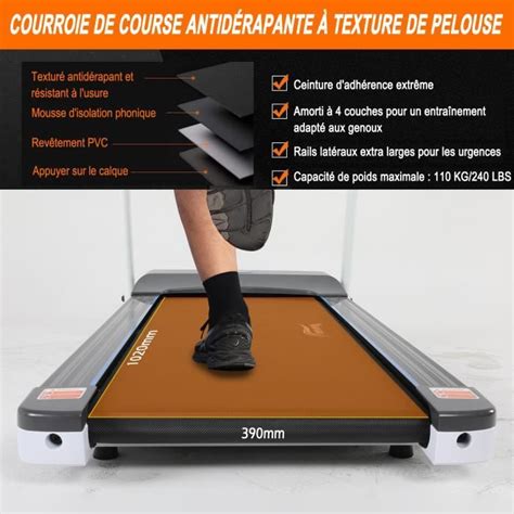 Ise Tapis De Course Pliable Motorise Programmes Silencieux Tapis De