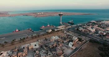 Aerial photography of the sea front of the city of Jizan, Jizan ...