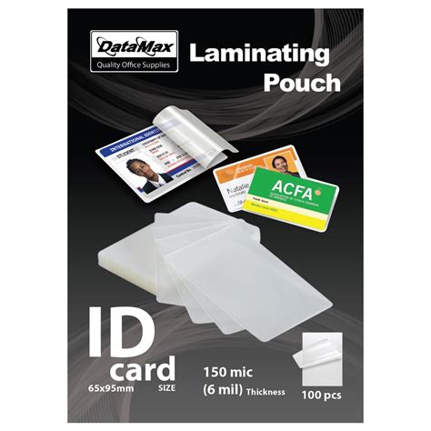 Datamax 4205 Id Card Laminating Pouch 65x95mm Theodist Theodist