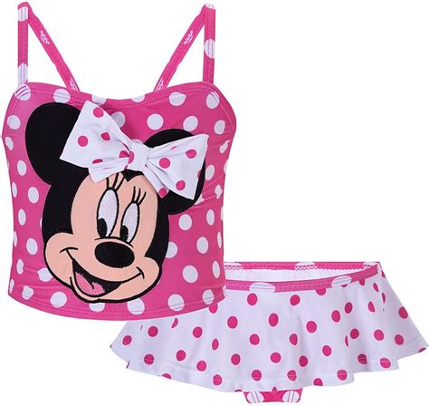 Disney Pink And White Polka Dot Minnie Mouse Swimsuit For