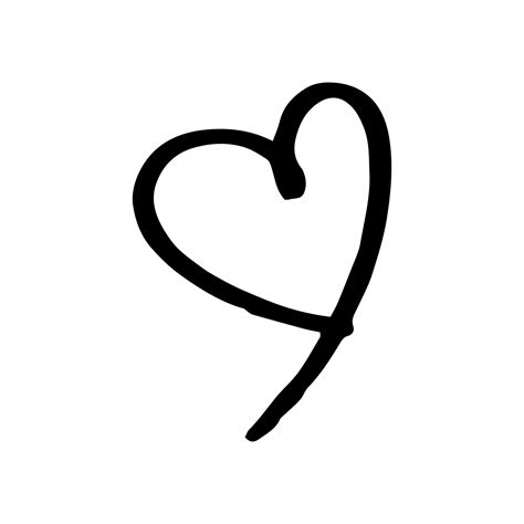 Vector black hand drawn heart icon. 11157051 Vector Art at Vecteezy