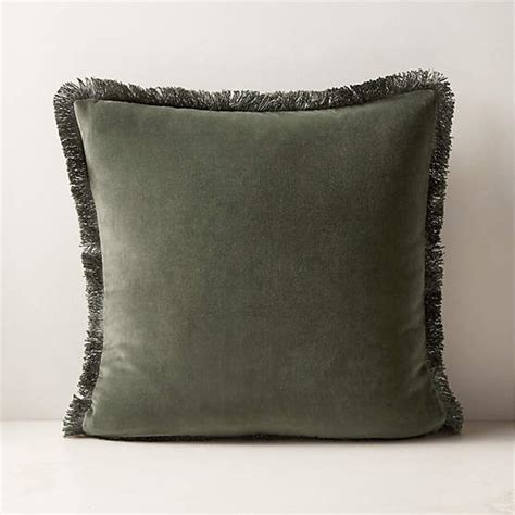 Bettie Forest Green Velvet Throw Pillow With Feather Down Insert