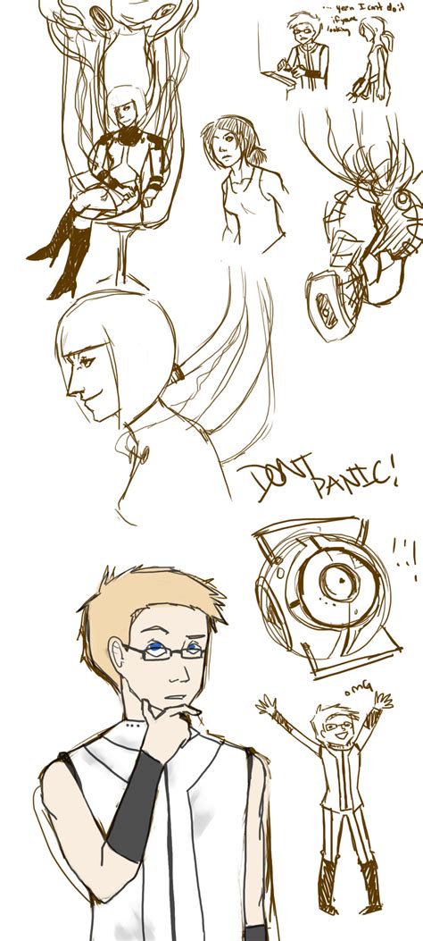 Portal 2 Sketches By Mad March On Deviantart