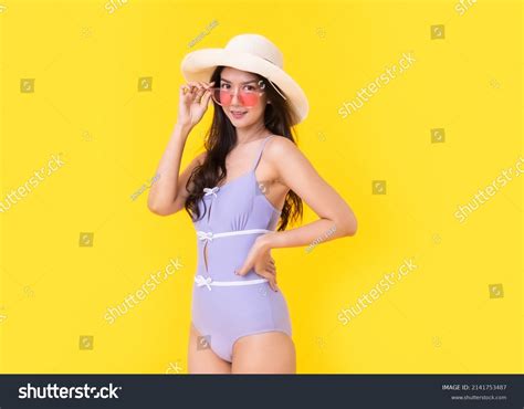Beautiful Sexy Asian Woman Bikini Smiling Stock Photo 2141753487 Shutterstock