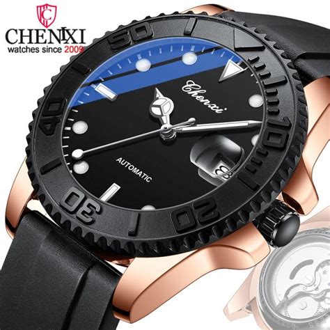 Chenxi Automatic Mechanical Mens Watch Luxury Leather Waterproof Quartz