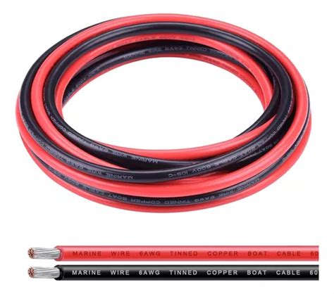 Cable De Calibres Pies Negro Y Pies Rojo Awg Cuotas Sin