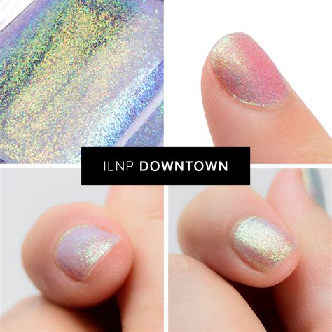 Ilnp Downtown Holographic Jelly Nail Polish Review Swatches