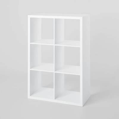 6 Cube Organizer White - Brightroom™: Decorative Bookshelf, Cubby ...