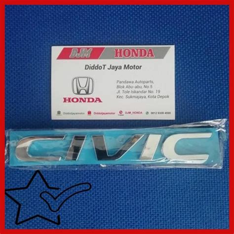 Jual EMBLEM HONDA CIVIC FD DDT Shopee Indonesia