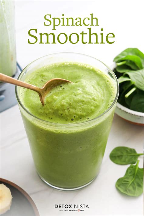 Spinach Smoothie Detoxinista Quinoa Recipe