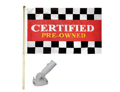 5 Wooden Flag Pole Kit W Nylon White Bracket 3x5 Pre Owned Certified