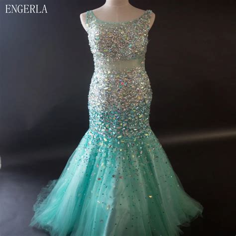 ENGERLA Beaded Crystal Mermaid Prom Dress 2017Beaded Crystal Mermaid