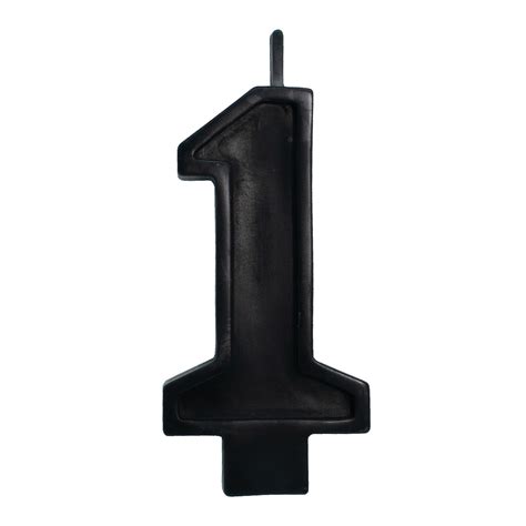 Black Birthday Number Candle Etsy