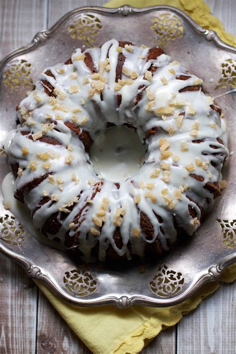 One Bowl Gingerbread Cake With Lemon Cream Cheese Glaze The Baker Chick