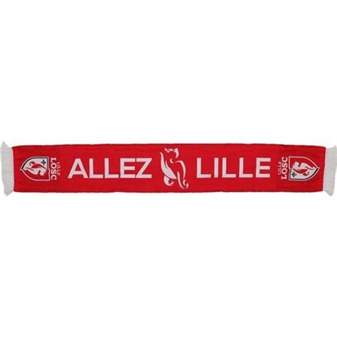 Echarpe Losc Lille Allez Lille Licence Officielle Rouge Cdiscount