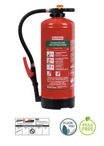 Gloria SKA 9PRO 9l fluorfreier Schaum Feuerlöscher Plakette Fluorfrei