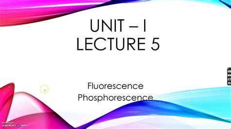 Lecture 4 Photochemistry Electronically Excited State