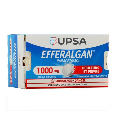 Efferalgan 1000mg 8 comprimés effervescents UPSA