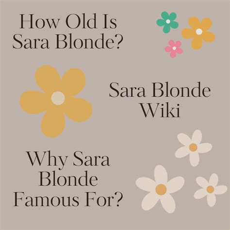 How Old Is Sara Blonde Instagram Height Bio Age Facts Vivavlog