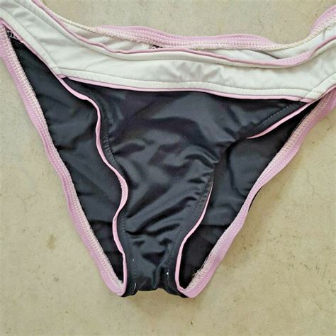 Vtg Iconic S Bikini Roxy Criss Cross B W Lavender Etsy