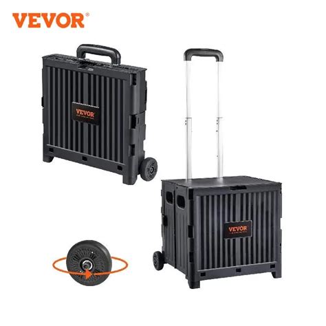 Vevor Carrito De La Compra Plegable Carrito Port Til Con Asa Telesc