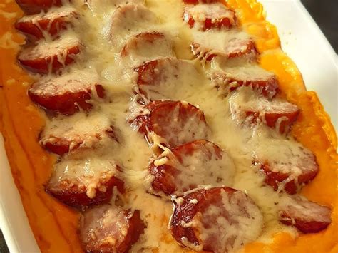 Gratin de butternut à la saucisse de Montbéliard au Thermomix Cookomix