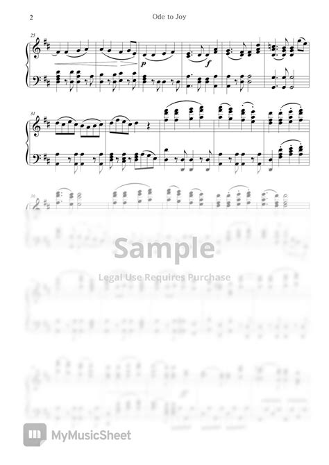 L V Beethoven Ode To Joy Symphony Ver Sheet By Flare