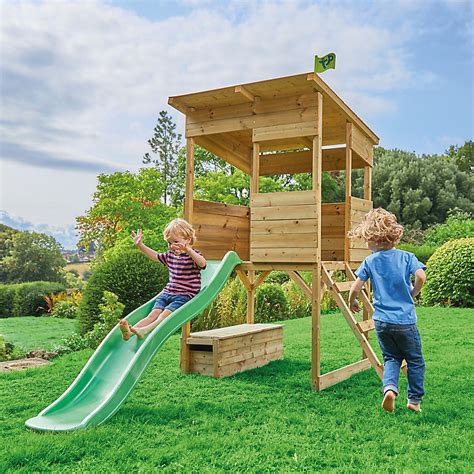 Cabane Pour Enfant Des Cimes Tp Toys Avec Toboggan Castorama