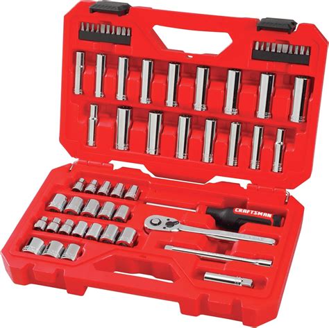 Amazon CRAFTSMAN Drive Socket Set For Mechanics 61 Piece