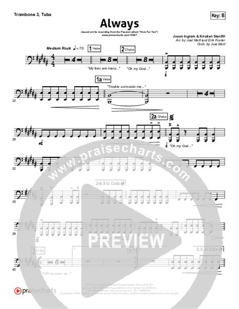 Always Choral Anthem Satb Trombone Tuba Sheet Music Pdf Kristian