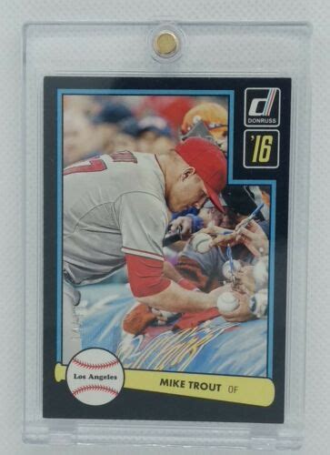 2016 Panini Donruss 1982 Black Border Mike Trout D82 1 Angels D 99