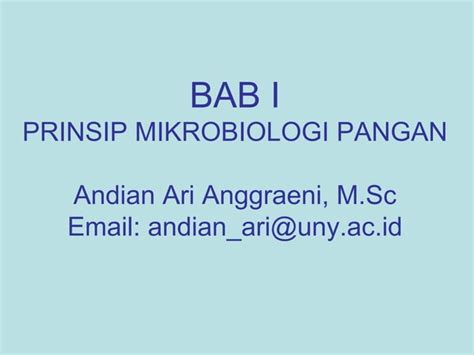 Mikrobiologi Pangan Bab Prinsip Mikrobiologi Pangan Ppt Free