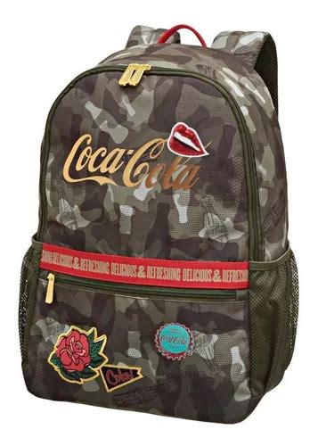 Mochila Escolar Coca Cola Camuflada Verde Militar Pacific MercadoLivre