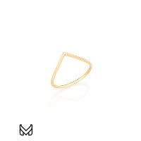 Anel Rommanel Skinny Ring Aro Fino Curvatura Em V 512449 Receba No