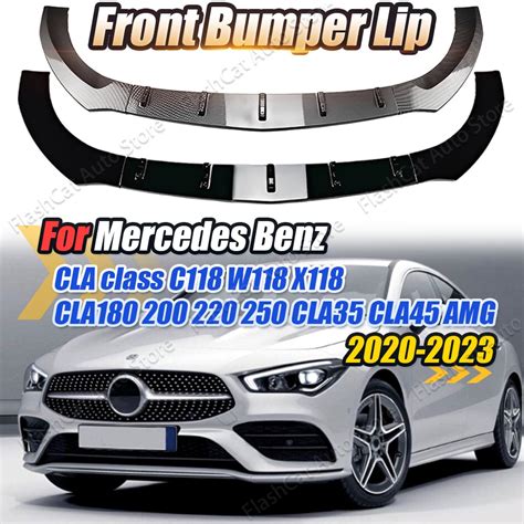 CLA C118 W118 X118 Front Bumper Splitter Lip For Mercedes Benz CLA180