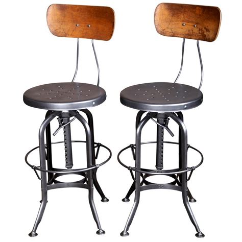 Original Vintage Industrial American Made Toledo Bar Stools At