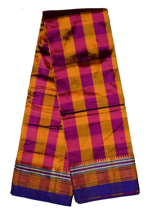 ILKAL PURE SILK CHECKS SAREE Silkal In