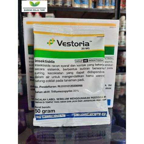 Jual Insektisida VESTORIA 20 WG Isi 50 Gram Mengendalikan Hama Wereng