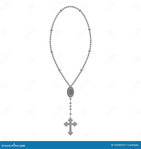 Rosary beads icon stock vector. Illustration of belief - 132202727