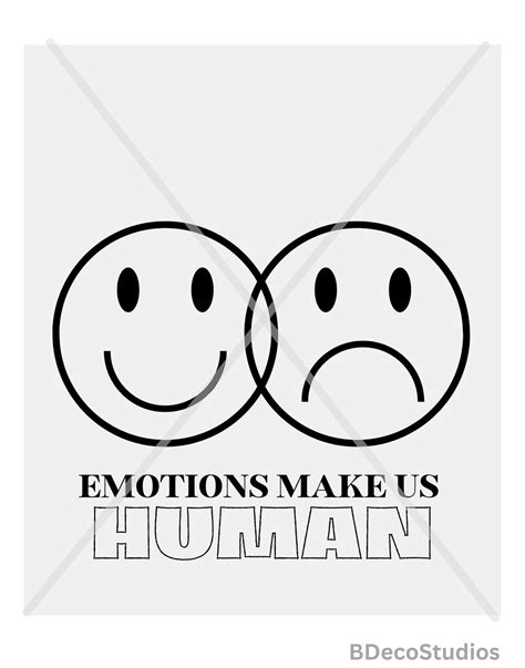 Digital Download Emotions Make Us Human Print Etsy