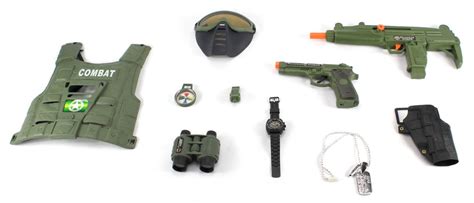 Combat Force Army Friction Toy Gun Complete Combo Set W Friction Smg