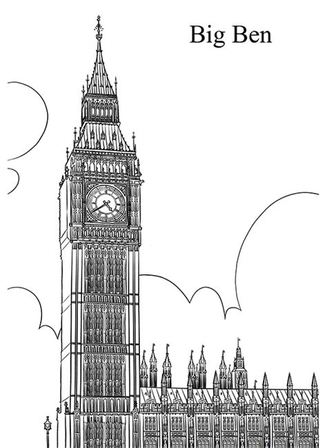 Blog De Geografia Big Ben Desenho Para Imprimir E Colorir