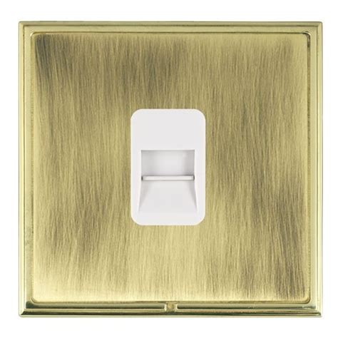 Hamilton Linea Scala Cfx Polished Brass Frameantique Brass Plate 1 Gang Telephone Slave Socket