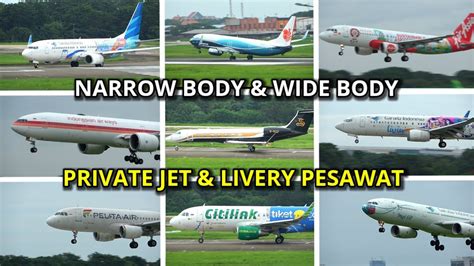 lengkap berbagai pesawat livery narrow body wide body  jet